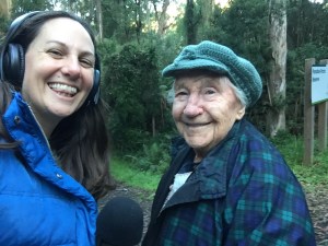 Amy and Val Flitton out recording at Paradise