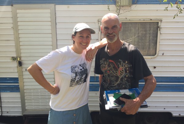 Amy with Richard Collopy at Johanna