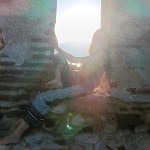 woman in Greek sunrise