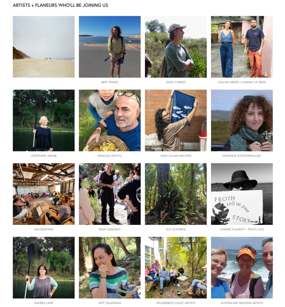 Grid of photographs of people who will be doing the walk